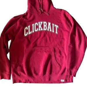 Red Clickbait Hoodie David Dobrik Size XL